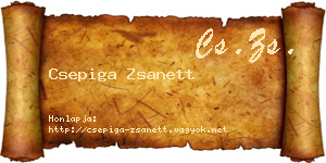 Csepiga Zsanett névjegykártya
